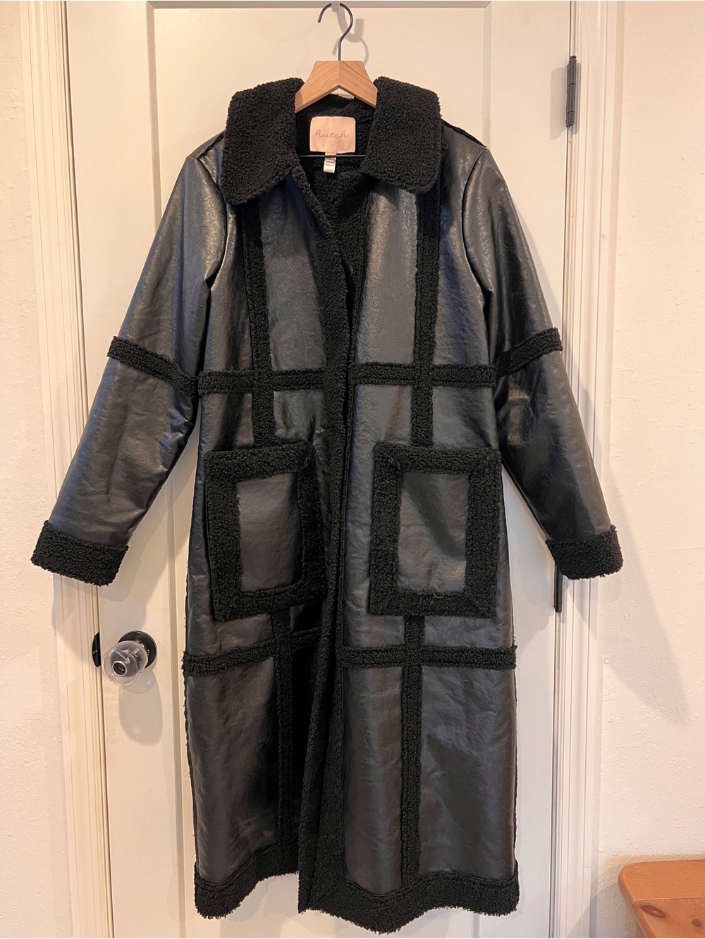 NWOT Hutch Ozzie Faux Leather and Sherpa Jacket